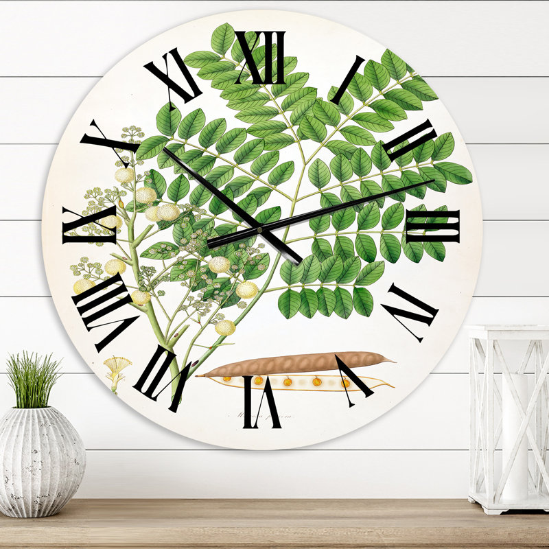 Vintage Botanicals VII - horloge murale campagnarde, Surdimensionné