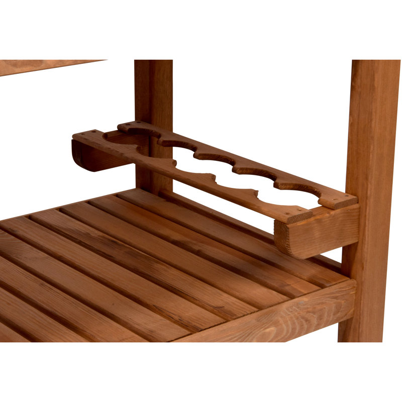 Alyxandria Solid Wood Bar Cart