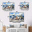 Beach Pottery in Blue and White Tons VII - Ensemble de décoration murale Beach Pottery-107181121-107181125