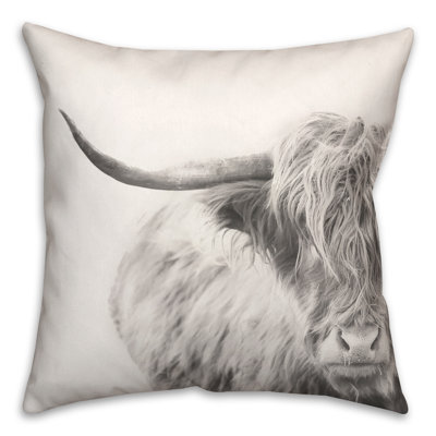 Coussin intérieur / extérieur Highland Cow