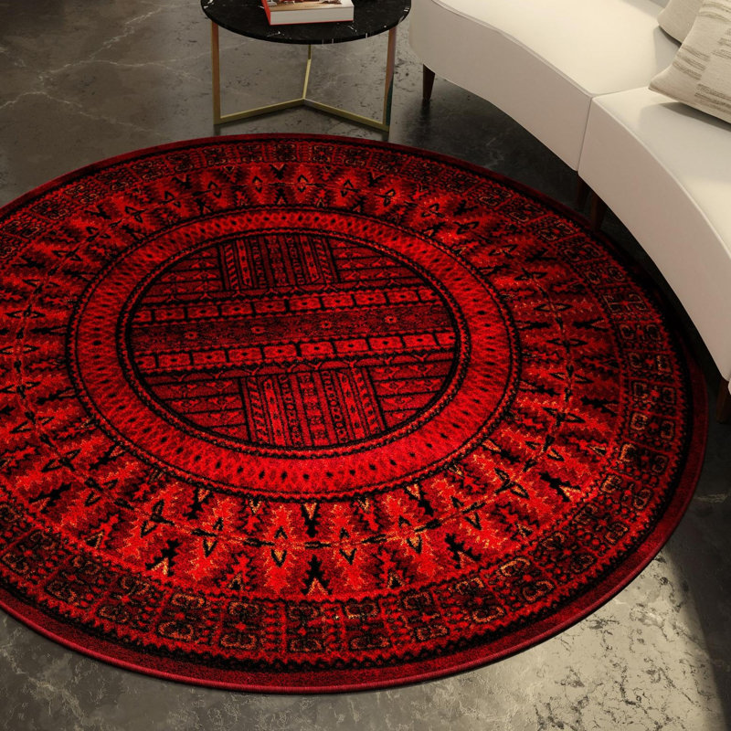 Tapis rouge / noir Amro Southwestern, Round 5'3"