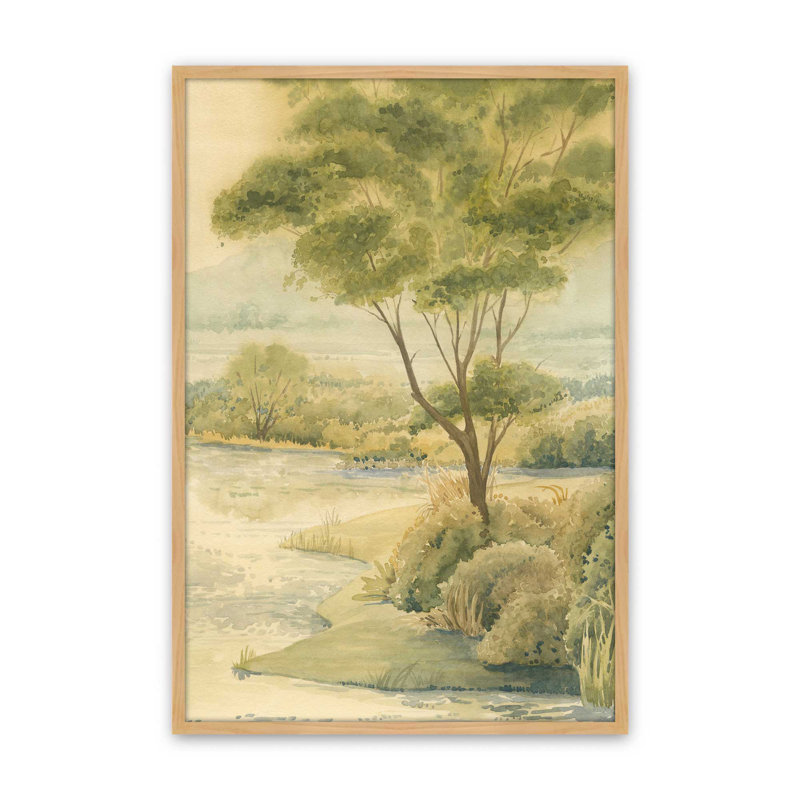 «Rivanna Shore II» par Grace Popp, reproduction d'art, Tanné, H 36 po x l 24 po