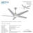 Switch 60" Led Smart Dual Mount Ceiling Fan-116794783-116794779