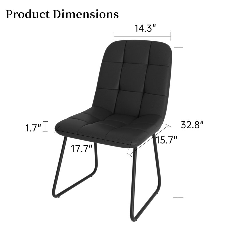 Ensemble de table de salle à manger de 47,2 po Derose, Noir