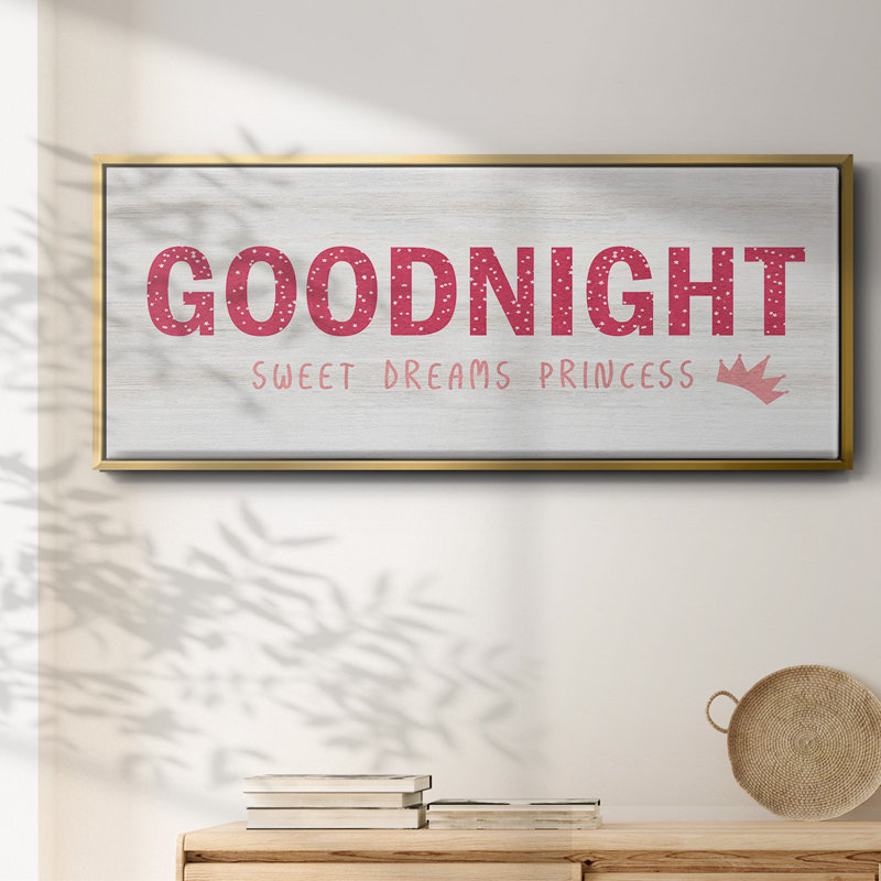 Princess Goodnight- Framed Canvas, 8" H x 20" W