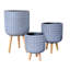 Geometric Patterned Cylinder Planter with Feet-350652352-350652354