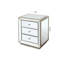 Armoire à miroir à trois tiroirs argentée l 22 po x P 16 po x 26,8 po