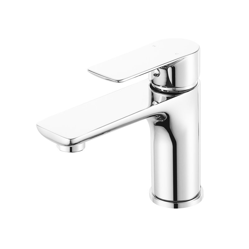 Robinet de lavabo de salle de bain moderne en laiton - finition, poignée simple, débit d'eau chaude et froide et robinet, fabrication, disque en céramique, poignée
