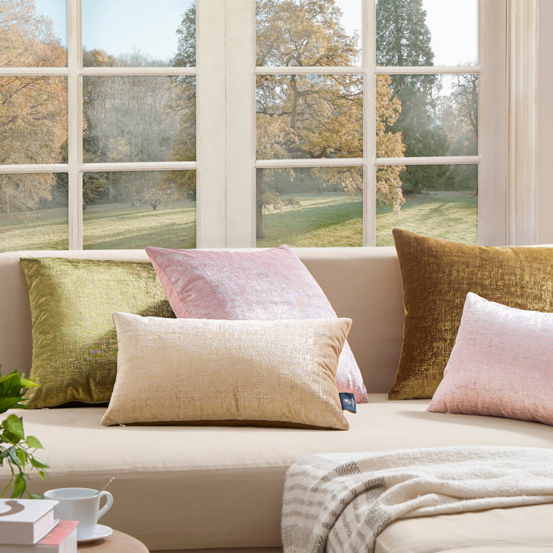 Coussin décoratif en velours rose, coussins décoratifs pour canapé-lit, Rose, Square 20", Polyester