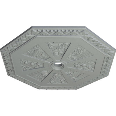 Médaillon de plafond octogonal 29 x 8 po x P 2 1/4 po x P 1 1/8 po (convient aux auvents jusqu'à 3 po)