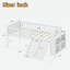 Lit en bois avec tablettes de rangement, rangement sous le lit, glissoire et échelle-1911028760