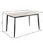 Table de salle à manger 54,15 po x 31,52 po en porcelaine blanche avec pieds en métal, pieds rectangulaires élégants pour la maison et le bureau
