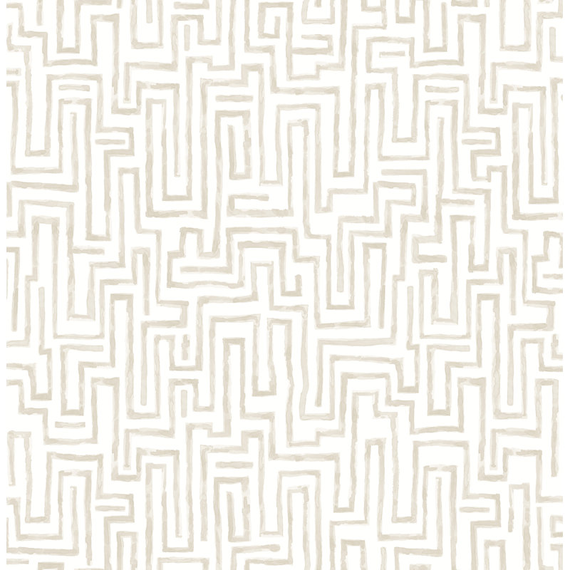 Rouleau de papier peint L 33 pi x l 20,5 po Delaney, Beige