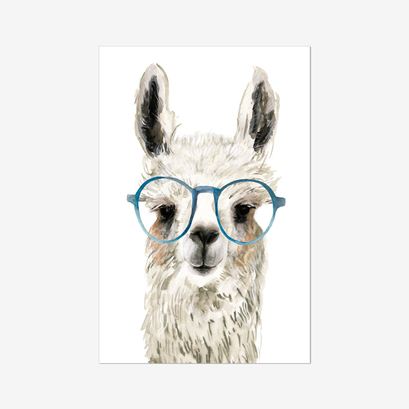 Hip Llama II by Victoria Borges - Painting, 91cm H x 61cm W, Wrapped Canvas