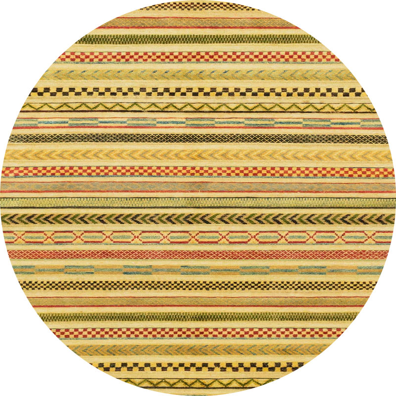 Abstract Indoor Rug, Round 7'