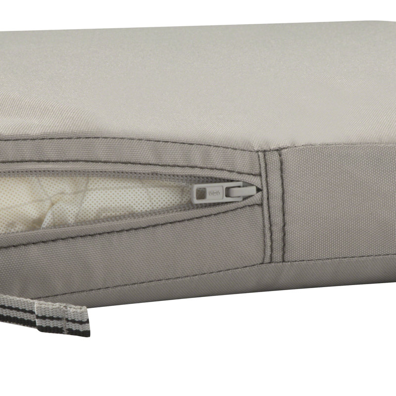 Jaylon Outdoor 4'' Cushion Cover, 4" H x 21" W x 20" D, Mushroom