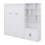 Lit escamotable double avec de nombreuses tablettes et armoires de rangement