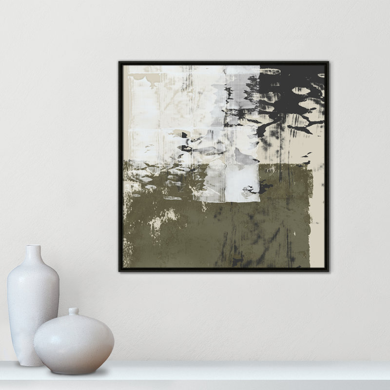 Reflections In Sage II - Square Version Print par Isabelle Z, Espresso, H 31,5 po x l 31,5 po