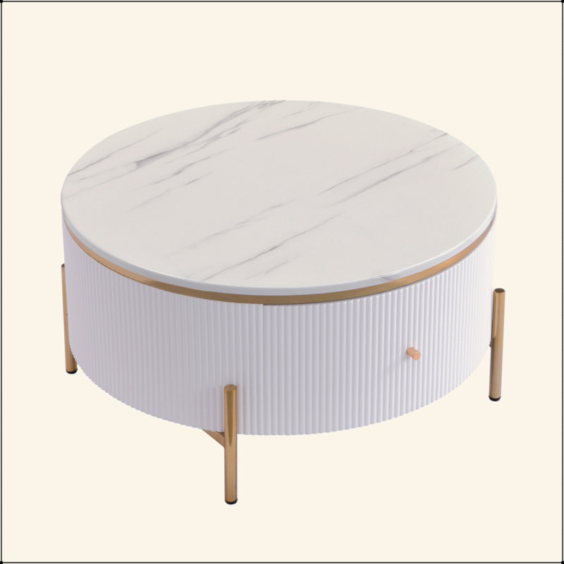 Table basse moderne avec 2 grands tiroirs de rangement Modern (31,5 po)