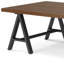 Table basse en bois de noyer massif et en métal Sawhorse