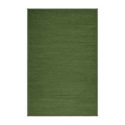 Tapis vert uni lavable à la machine