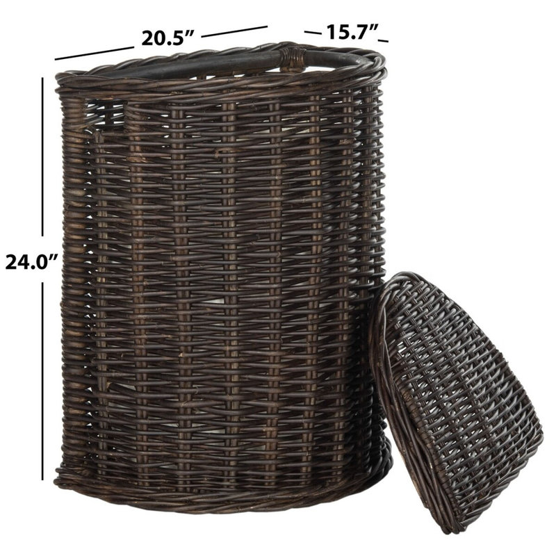 Panier à linge Modern Modern en rotin naturel Manzu