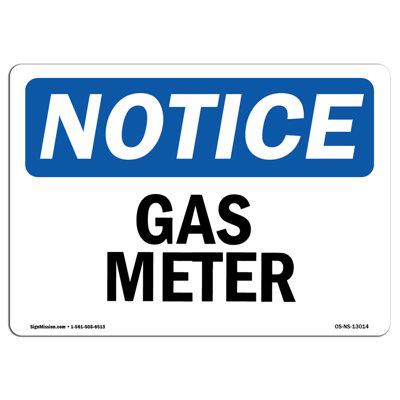 Gas Meter Aluminum Sign 18 x 24