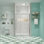 Porte de douche en verre pivotante de 56 à 60 po x H 71 po avec porte coulissante en verre trempé de 1/4 po (6 mm), portes de douche et installation réversible