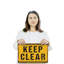 Panneau en plastique Keep Clear Street 11 po x 17 po