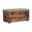 Coffre de rangement en cuir beige