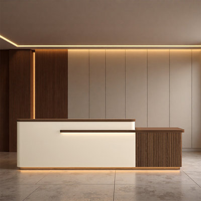 Modern Elegant Welcome Desk – Practical Multi-Use for Mall Salon Milk Tea Shop and Office