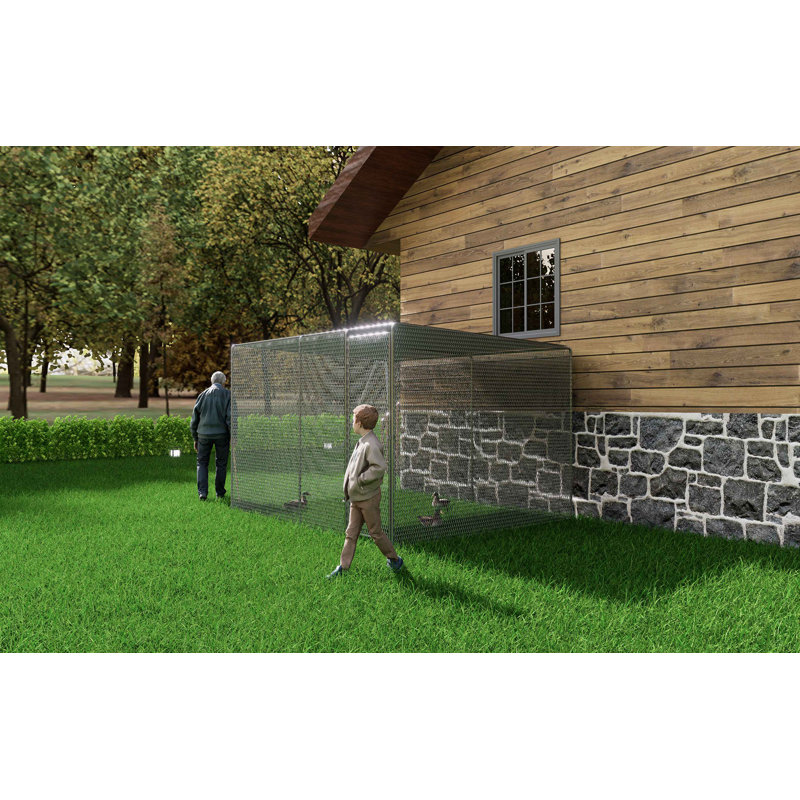 Poulailler, enclos à poules pour la cour, H 78 po x l 117,6 po x P 78 po