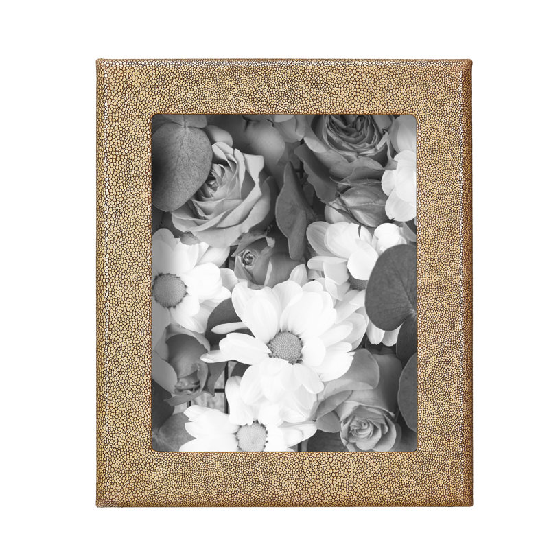 Leather Picture Frame, 8" W x 10" H, Stone