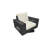 Jenette Wicker Outdoor Swivel Lounge Chair with Sunbrella Cushions