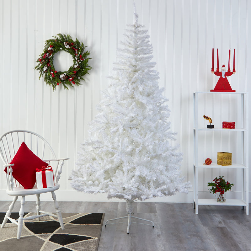 Arbre de Noël artificiel pin blanc, H 7 pi