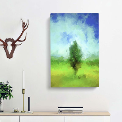 Isolated Tree In Abstract - Wrapped Canvas