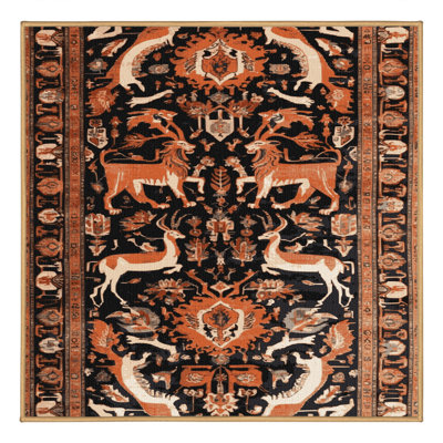 Tapis brun lavable à la machine