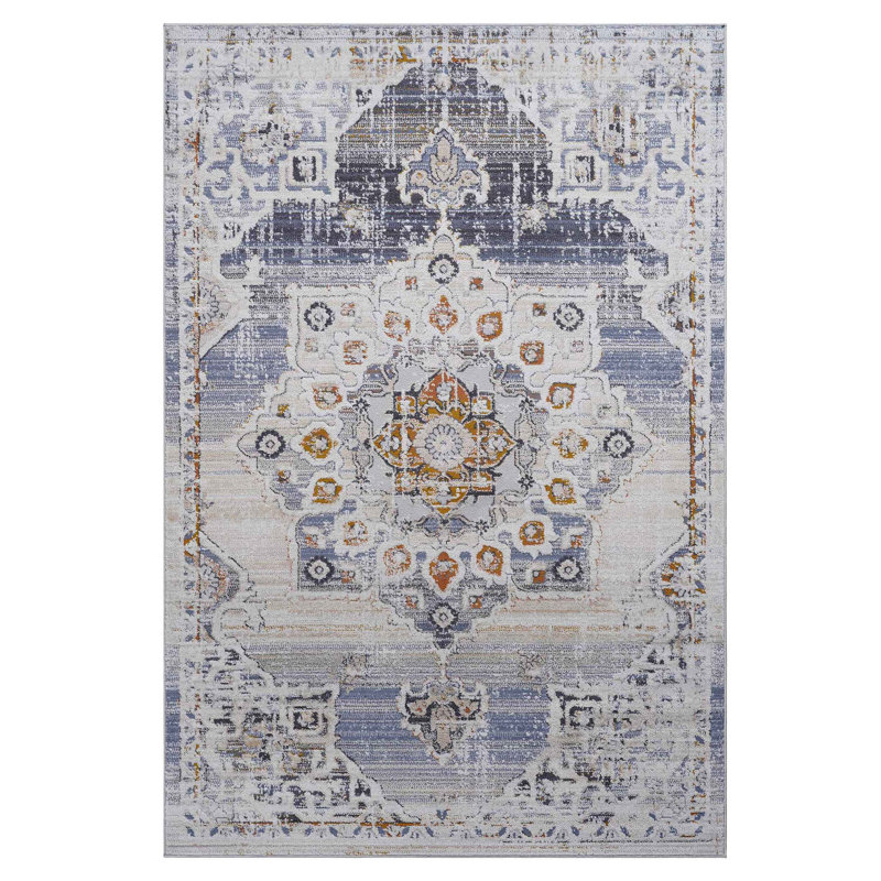 Collection Medallion Non-Shedding Living Room Bedroom Dining Home Office Stylish And Stain Resistant Area Rug
