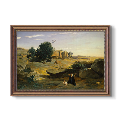 Hagar dans le désert (Hagar dans le désert), 1835 - Jean-Baptiste-Camille Corot - Toile encadrée sur mesure