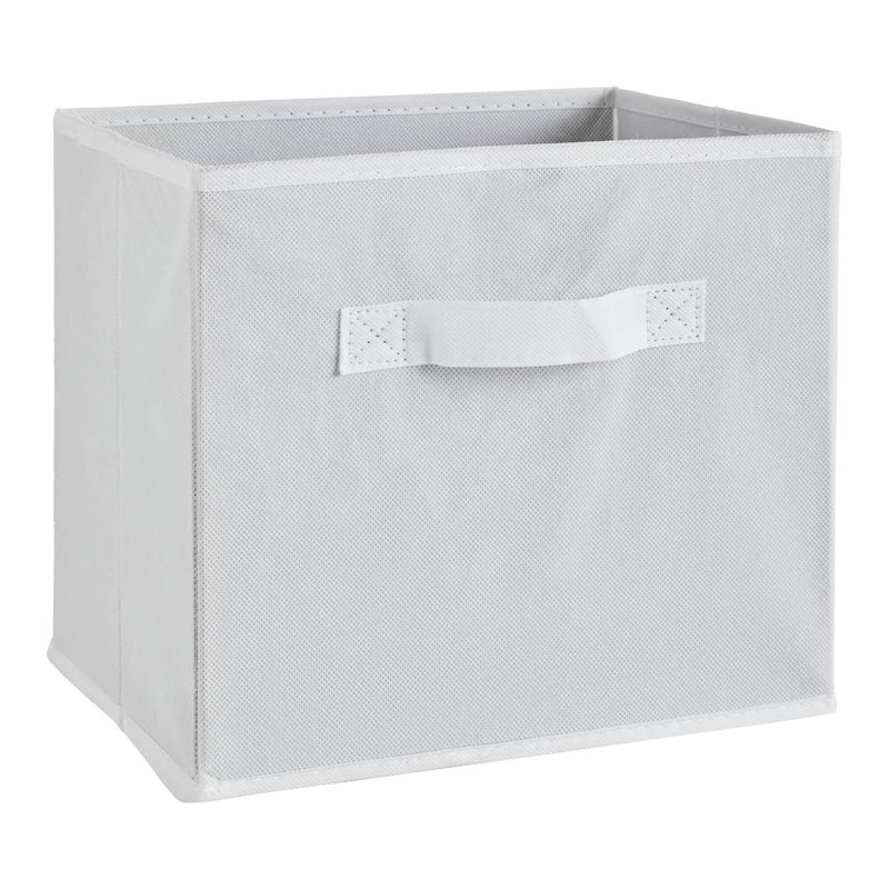 Rebrilliant Northville Fabric Decorative Basket, 24cm H x 24cm W x 24cm D, White