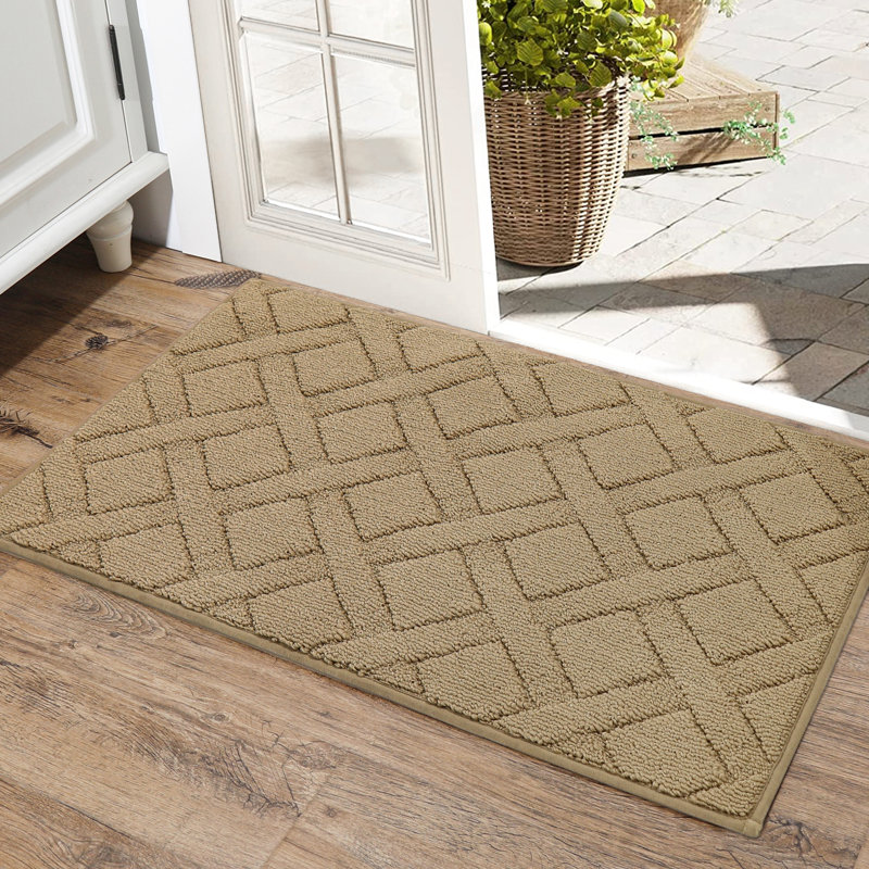 Non-Slip Indoor Doormat, Beige, 50.8cm W x 81.3cm L