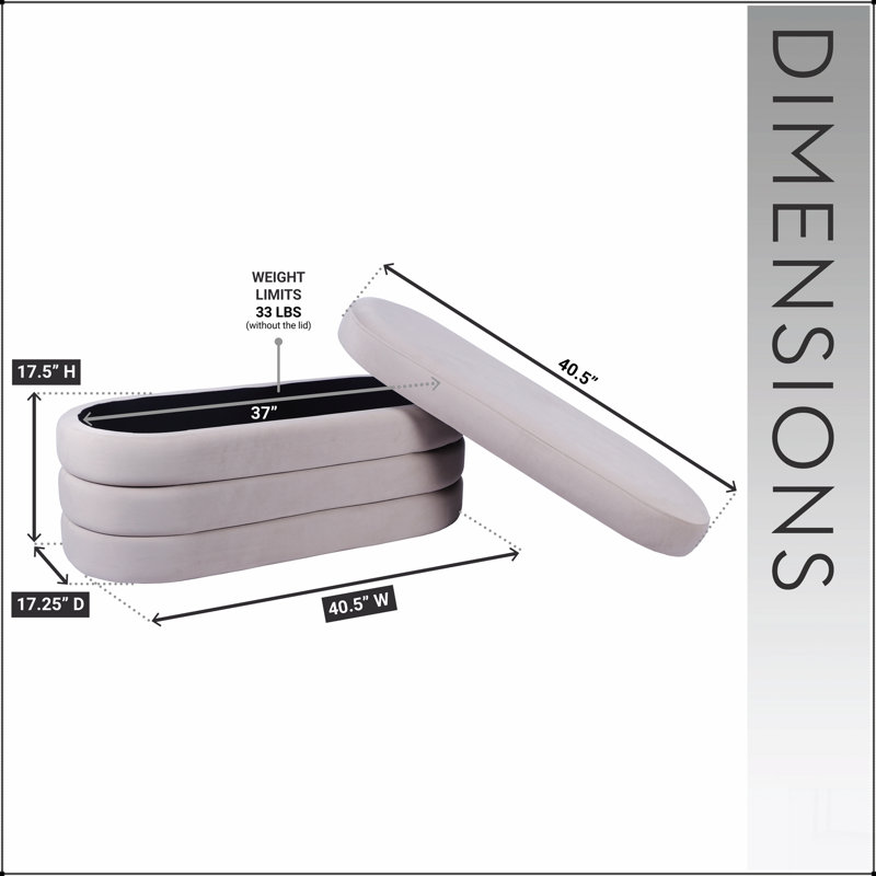 Banc en velours avec rangement, conception simple, confortable et durable, banc multifonctionnel