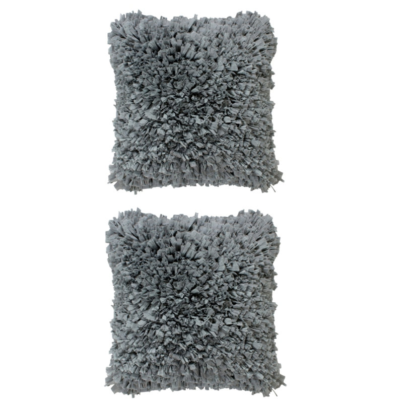Coussin décoratif en coton, Gris