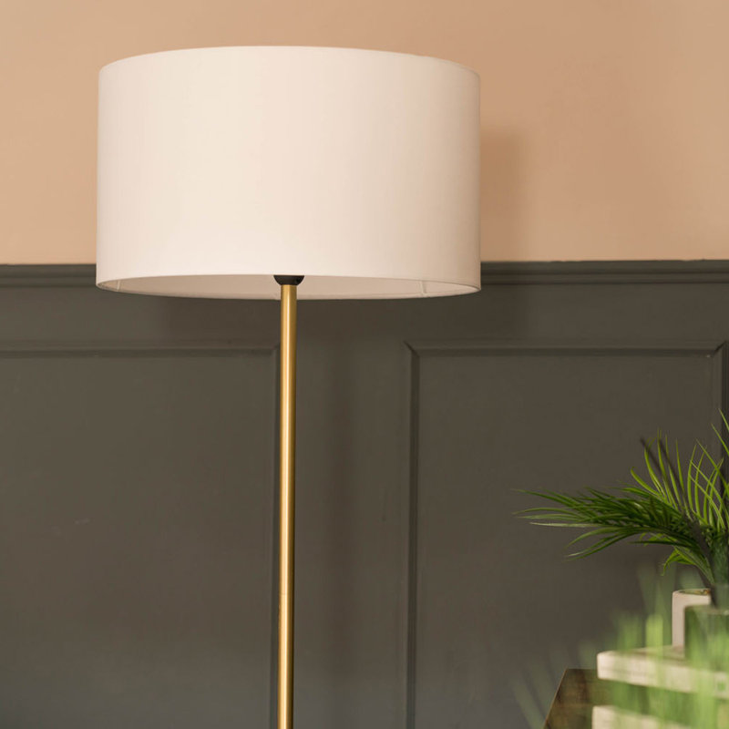132.5cm Arched Floor Lamp, White