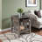 Hiles Accent Table in Oyster Gray