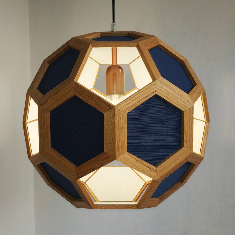 Chevalier 1 - Light Oil Pendant, Light Oak/Blue