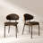 5 Pcs Mid-Century Solid Wood Round Dining Table Sets With Comfort Upholstered Kitchen Chairs For 4-911708998-911708993