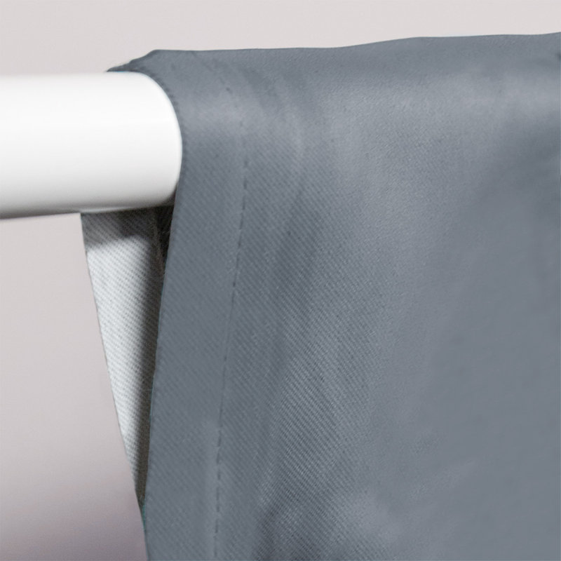 Room Darkening Curtain Single Panel, National Hockey Silver/Navy Blue/Silver
