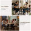 108cm Round Dining Table for 2-4 People, Rustic Brown & Black