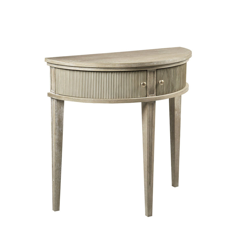Console de 79 cm de large - Forme et piètement de style vintage, pieds en bois massif